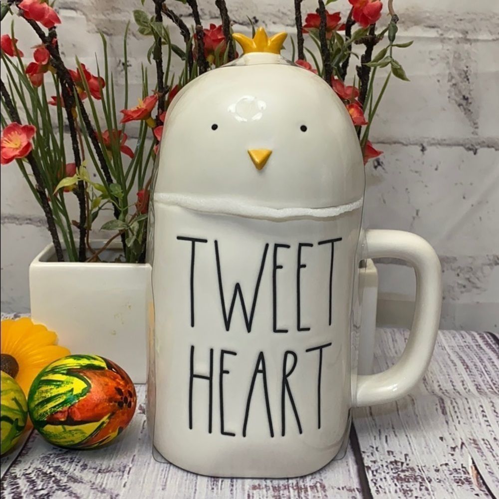 Rae Dunn Tweet Heart Mug With Chick Lid Cover - Picture 2 of 3